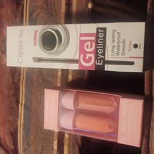 Blush and gel eyeliner with brush